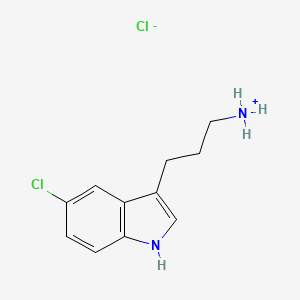 molecular formula C11H14Cl2N2 B8118418 3-(5-chloro-1H-indol-3-yl)propylazanium;chloride 