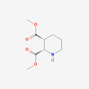 molecular formula C9H15NO4 B8118429 Dimethyl (2S,3R)-piperidine-2,3-dicarboxylate 