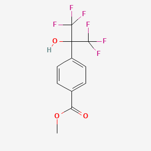 molecular formula C11H8F6O3 B8118449 Methyl p-[2-hydroxyhexafluoroisopropyl]benzoate 
