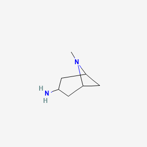 molecular formula C7H14N2 B8118500 6-Methyl-6-azabicyclo[3.1.1]heptan-3-amine 