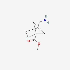 molecular formula C9H15NO2 B8118538 Methyl 4-(aminomethyl)bicyclo[2.1.1]hexane-1-carboxylate 