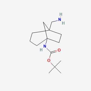 molecular formula C14H26N2O2 B8118552 tert-Butyl (5-(aminomethyl)bicyclo[3.2.1]octan-1-yl)carbamate 