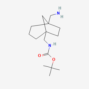 molecular formula C15H28N2O2 B8118565 Tert-butyl ((5-(aminomethyl)bicyclo[3.2.1]octan-1-yl)methyl)carbamate 