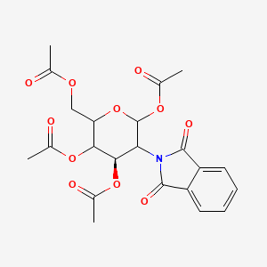molecular formula C22H23NO11 B8118594 [(4R)-3,4,6-triacetyloxy-5-(1,3-dioxoisoindol-2-yl)oxan-2-yl]methyl acetate 
