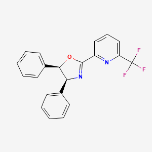 molecular formula C21H15F3N2O B8118623 (S,R)-6-CF3-Pyox-BisPh 