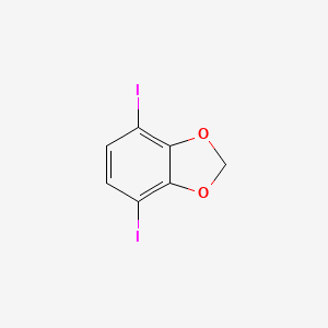 molecular formula C7H4I2O2 B8118630 4,7-Diiodobenzo[d][1,3]dioxole 
