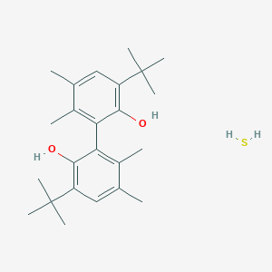 6-Tert-butyl-2-(3-tert-butyl-2-hydroxy-5,6-dimethylphenyl)-3,4-dimethylphenol;sulfane
