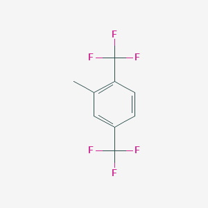 molecular formula C9H6F6 B8118655 2-Methyl-1,4-bis(trifluoromethyl)benzene 