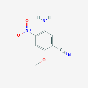 molecular formula C8H7N3O3 B8118673 5-Amino-2-methoxy-4-nitrobenzonitrile 