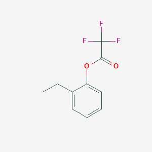 molecular formula C10H9F3O2 B8118690 Acetic acid, trifluoro-, o-ethylphenyl ester 