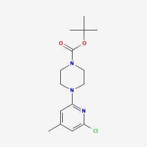 molecular formula C15H22ClN3O2 B8118793 tert-Butyl 4-(6-chloro-4-methylpyridin-2-yl)piperazine-1-carboxylate 