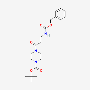 molecular formula C20H29N3O5 B8118839 Tert-butyl 4-[3-(phenylmethoxycarbonylamino)propanoyl]piperazine-1-carboxylate 