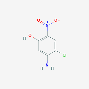 molecular formula C6H5ClN2O3 B8118849 5-Amino-4-chloro-2-nitrophenol 