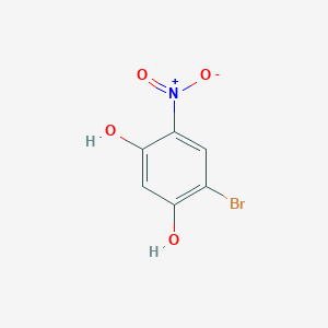 molecular formula C6H4BrNO4 B8118903 4-Bromo-6-nitrobenzene-1,3-diol 