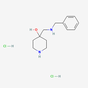 molecular formula C13H22Cl2N2O B8118941 4-[(Benzylamino)methyl]piperidin-4-ol;dihydrochloride 