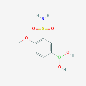 molecular formula C7H10BNO5S B8118950 5-Borono-2-methoxybenzenesulfonamide 