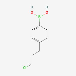 molecular formula C9H12BClO2 B8118956 [4-(3-Chloropropyl)phenyl]boronic acid 