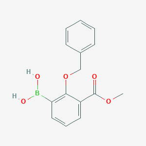 molecular formula C15H15BO5 B8118972 2-Benzyloxy-3-(methoxycarbonyl)phenylboronic acid 