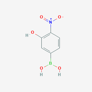 molecular formula C6H6BNO5 B8118979 3-Hydroxy-4-nitrophenylboronic acid 