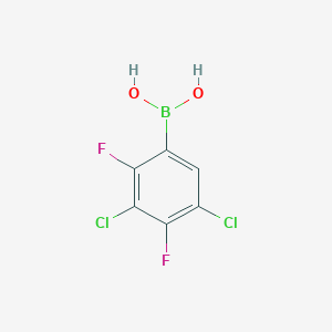 molecular formula C6H3BCl2F2O2 B8118984 3,5-Dichloro-2,4-difluorophenylboronic acid 
