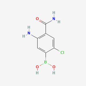 (5-Amino-4-carbamoyl-2-chlorophenyl)boronic acid