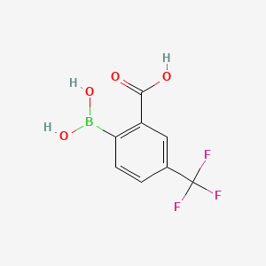 molecular formula C8H6BF3O4 B8118998 2-Borono-5-(trifluoromethyl)benzoic acid 