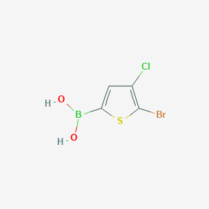 molecular formula C4H3BBrClO2S B8119073 (5-Bromo-4-chlorothiophen-2-yl)boronic acid 