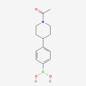 molecular formula C13H18BNO3 B8119093 [4-(1-Acetylpiperidin-4-yl)phenyl]boronic acid 