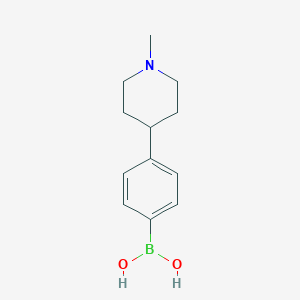 molecular formula C12H18BNO2 B8119100 (4-(1-Methylpiperidin-4-yl)phenyl)boronic acid 