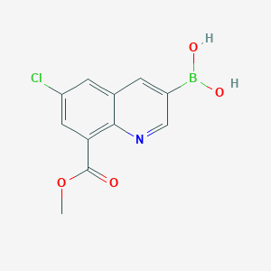 6-Chloro-8-(methoxycarbonyl)quinoline-3-boronic acid