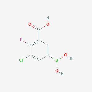 5-Borono-3-chloro-2-fluorobenzoic acid