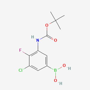[3-Chloro-4-fluoro-5-[(2-methylpropan-2-yl)oxycarbonylamino]phenyl]boronic acid