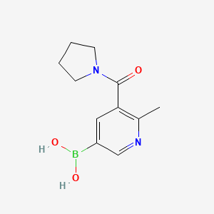 [6-Methyl-5-(pyrrolidine-1-carbonyl)pyridin-3-yl]boronic acid