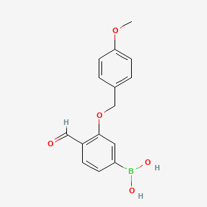 [4-Formyl-3-[(4-methoxyphenyl)methoxy]phenyl]boronic acid