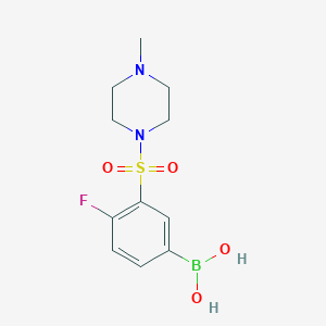 molecular formula C11H16BFN2O4S B8119291 4-Fluoro-3-(4-methylpiperazine-1-sulfonyl)phenylboronic acid 