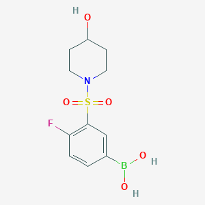 4-Fluoro-3-(4-hydroxypiperidine-1-sulfonyl)phenylboronic acid