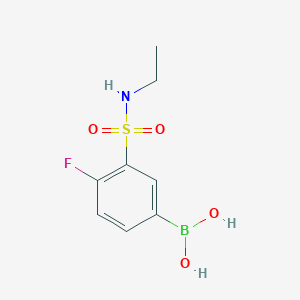molecular formula C8H11BFNO4S B8119304 3-(Ethylsulfamoyl)-4-fluorophenylboronic acid 