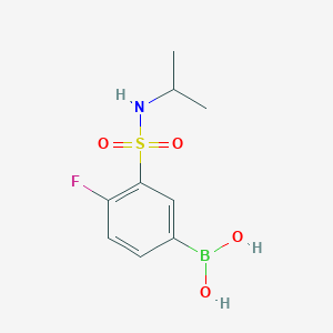 molecular formula C9H13BFNO4S B8119307 4-Fluoro-3-(isopropylsulfamoyl)phenylboronic acid 