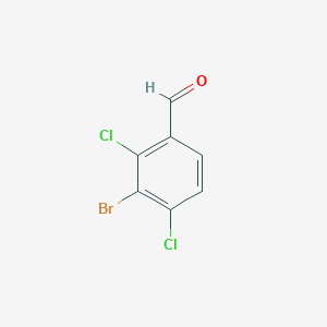 molecular formula C7H3BrCl2O B8119316 3-Bromo-2,4-dichlorobenzaldehyde 