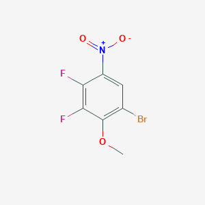 molecular formula C7H4BrF2NO3 B8119324 1-Bromo-3,4-difluoro-2-methoxy-5-nitrobenzene 