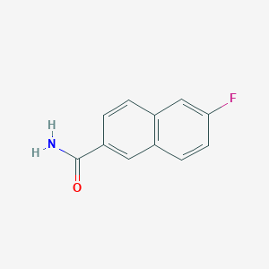 molecular formula C11H8FNO B8119340 6-FLuoronaphthalene-2-carboxamide 