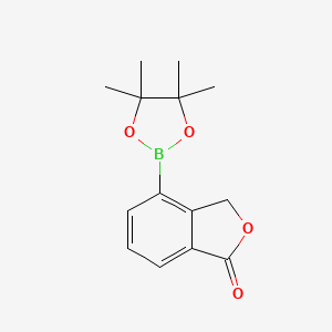 molecular formula C14H17BO4 B8119401 4-(4,4,5,5-Tetramethyl-1,3,2-dioxaborolan-2-yl)isobenzofuran-1(3h)-one 