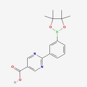 2-[3-(4,4,5,5-Tetramethyl-1,3,2-dioxaborolan-2-yl)phenyl]pyrimidine-5-carboxylic acid