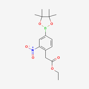 Ethyl 2-(2-nitro-4-(4,4,5,5-tetramethyl-1,3,2-dioxaborolan-2-yl)phenyl)acetate