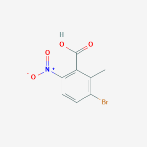 molecular formula C8H6BrNO4 B8119504 3-溴-2-甲基-6-硝基苯甲酸 