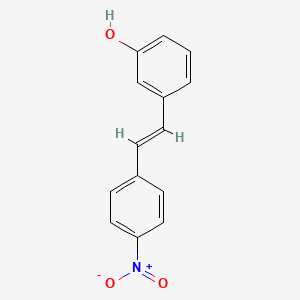 molecular formula C14H11NO3 B8119526 3-[(E)-2-(4-nitrophenyl)ethenyl]phenol 
