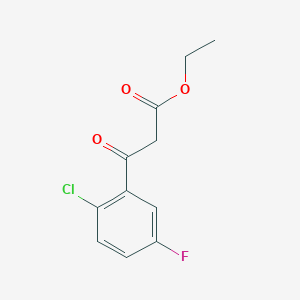 molecular formula C11H10ClFO3 B8119596 Ethyl 3-(2-chloro-5-fluorophenyl)-3-oxopropanoate 