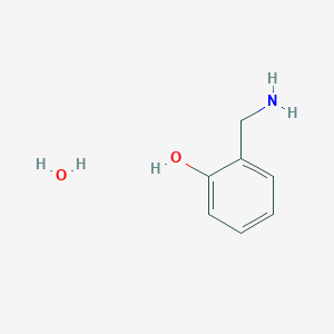 molecular formula C7H11NO2 B8119626 2-(Aminomethyl)phenol;hydrate 