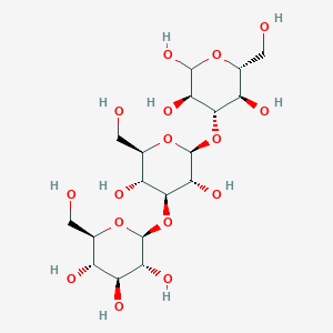 molecular formula C18H32O16 B8119684 beta-D-glucopyranosyl-(1->3)-beta-D-glucopyranosyl-(1->3)-D-glucopyranose 