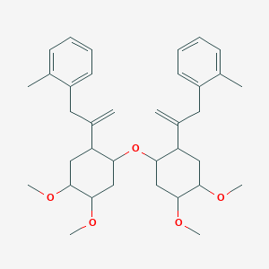 1-[2-[2-[4,5-Dimethoxy-2-[3-(2-methylphenyl)prop-1-en-2-yl]cyclohexyl]oxy-4,5-dimethoxycyclohexyl]prop-2-enyl]-2-methylbenzene